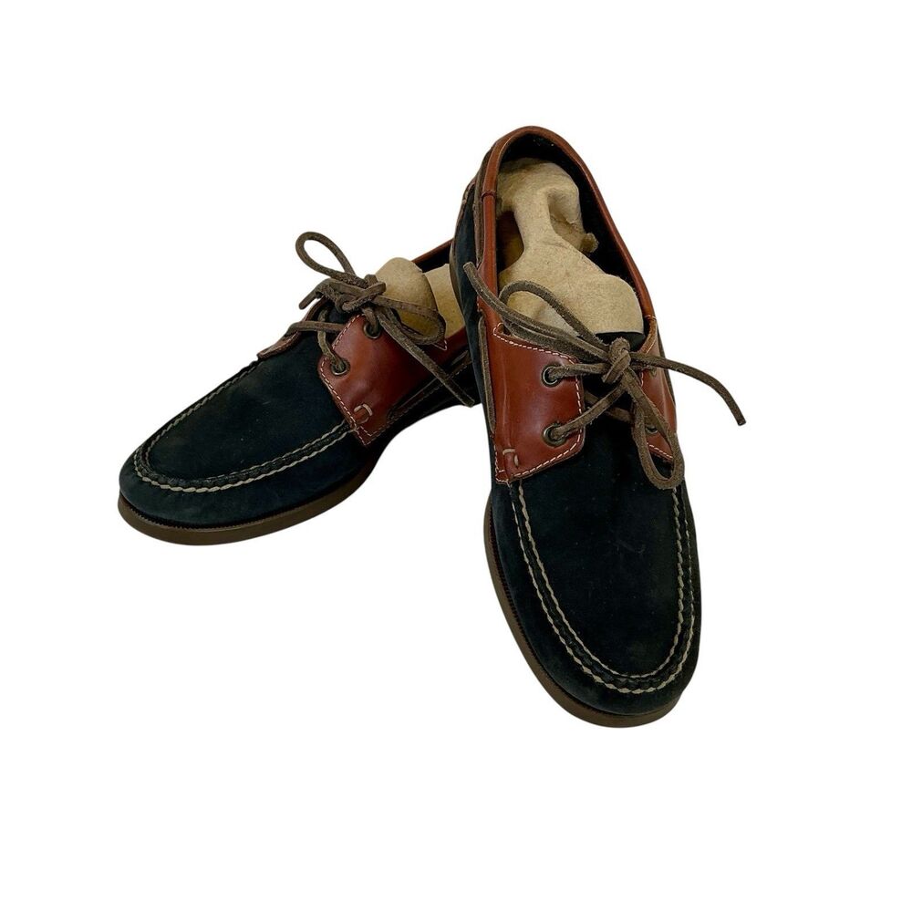 SEBAGO Portland Men's Navy/ Leather  Docksides Casual Boat Shoes Loafers Sz 8.5?